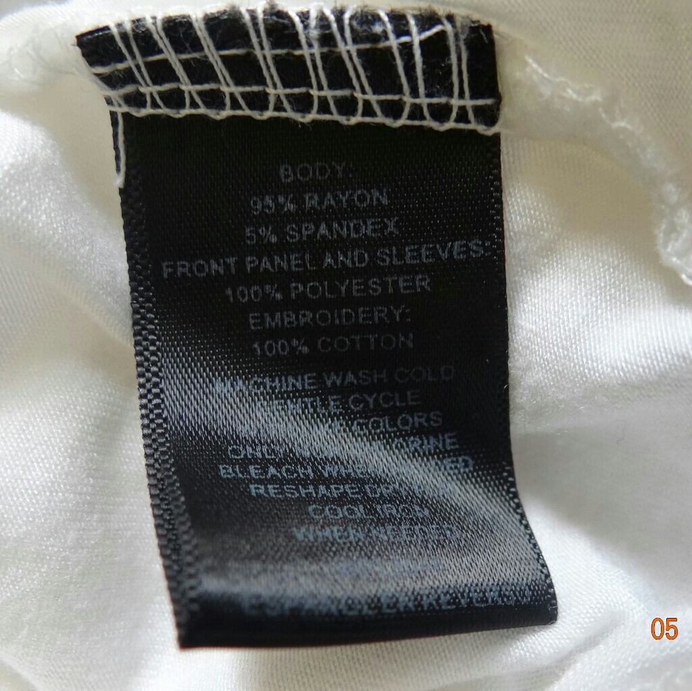 INC International Concepts White Lace Long Sleeve Top - Picture 6 of 6